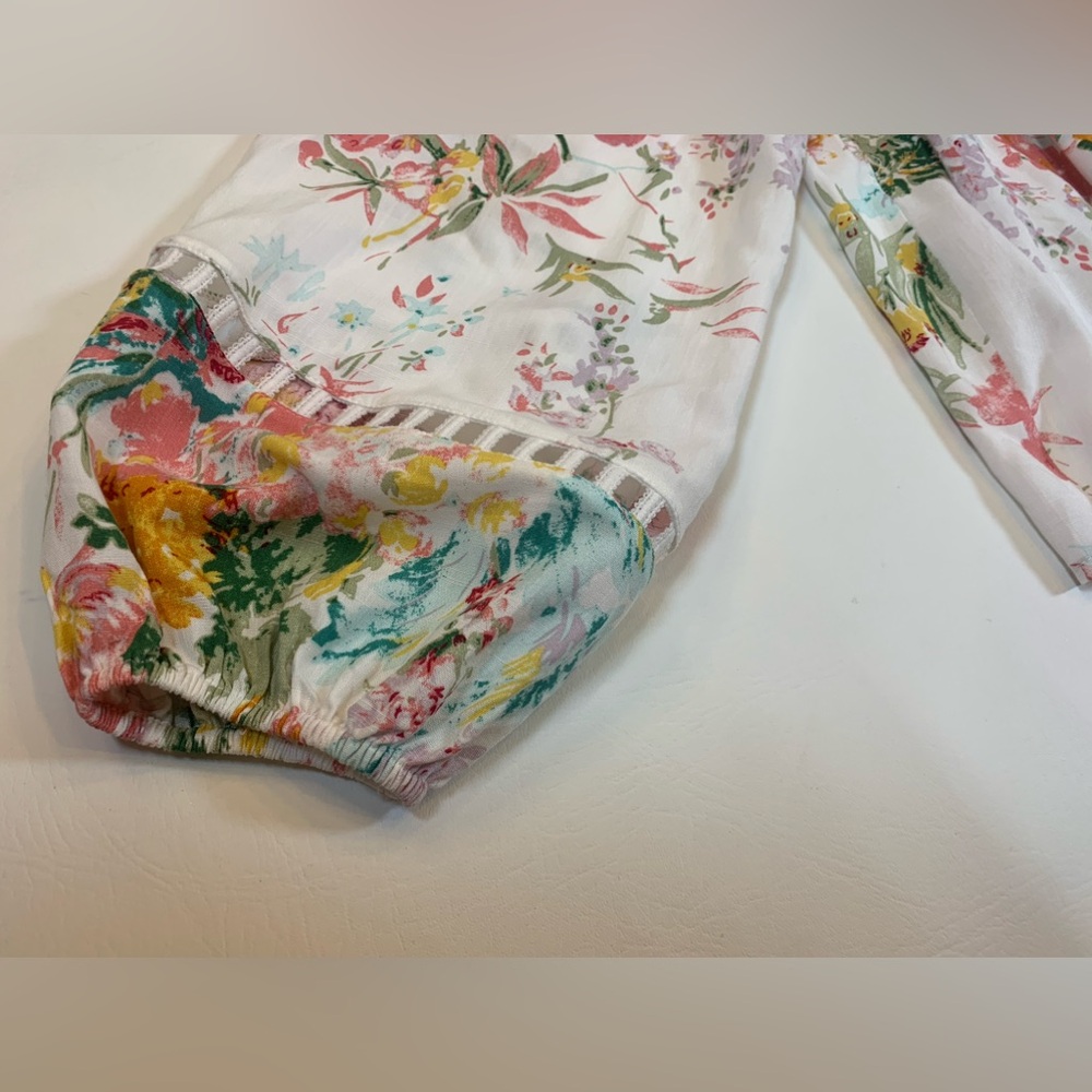 Ciebon Patchwork Dreams Blouse size small puffed long sleeves oversized (S) - Picture 16 of 16
